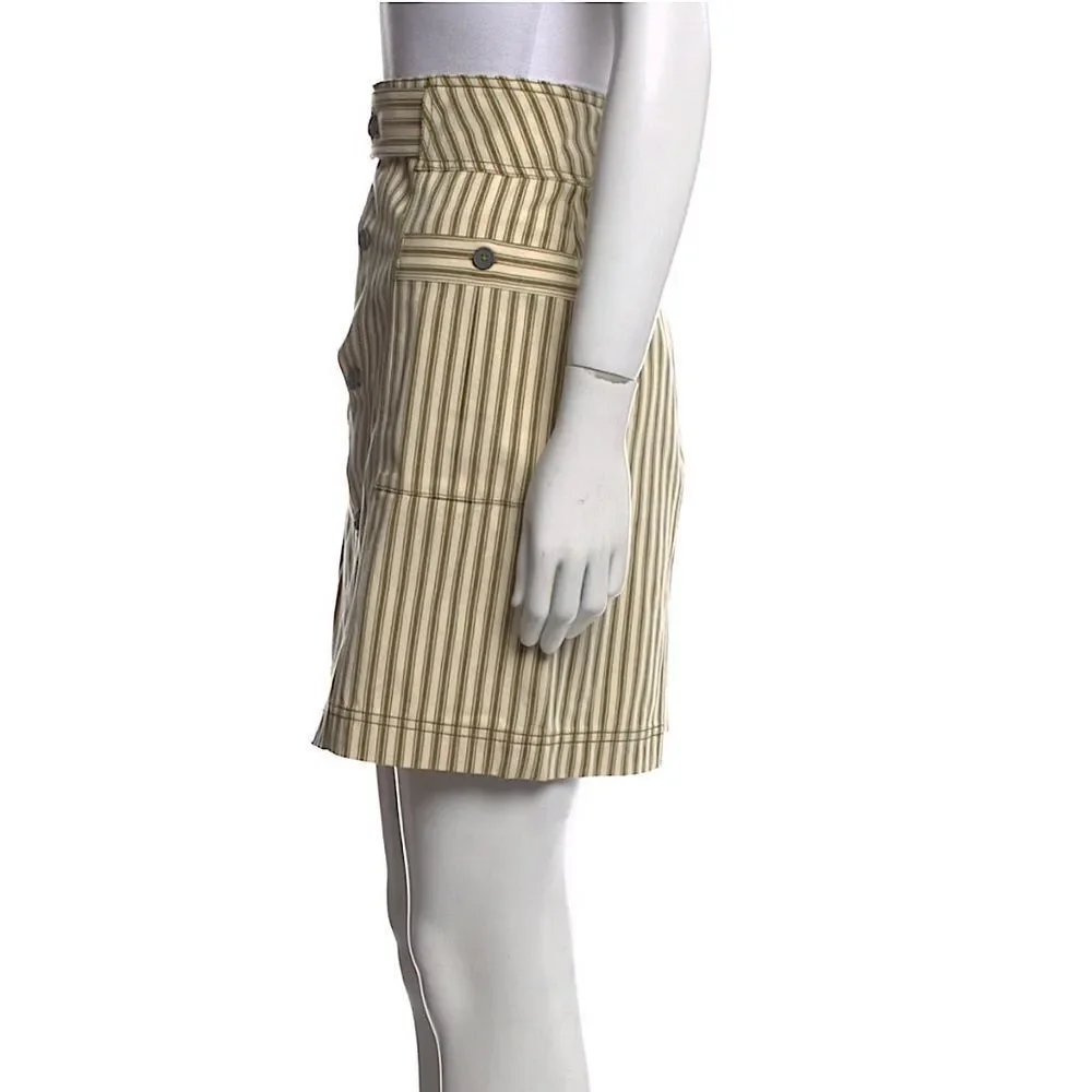 Mara Hoffman Skirt Lici Patch-Pocket Striped Midi Skirt Size 2